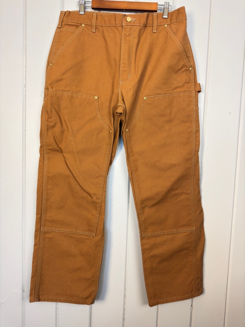 Carhartt B01-BRN Double Knee Duck Work Pants Brown 36 / 30 Logger Carpenter